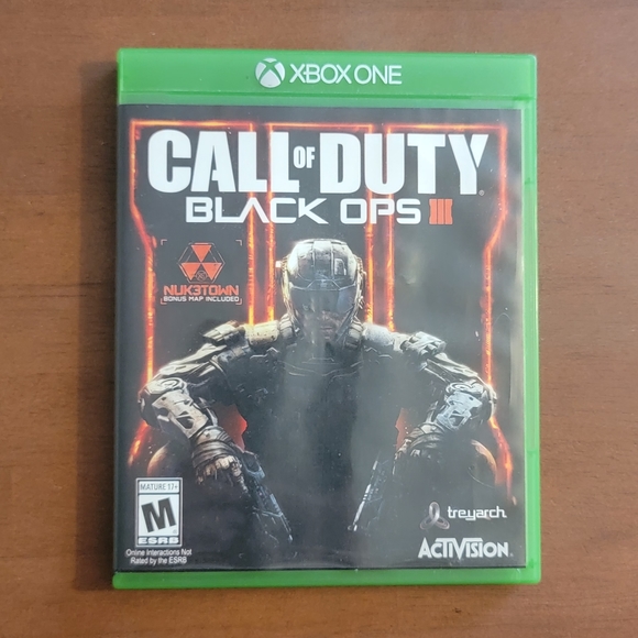 Used Microsoft XBOX ONE Call of Duty Black Ops III COD w/Nuketown Bonus Map - Picture 1 of 6